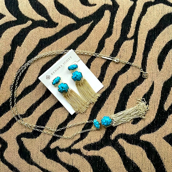 Kendra Scott Tae set of earrings and necklace NWOT - Picture 1 of 4